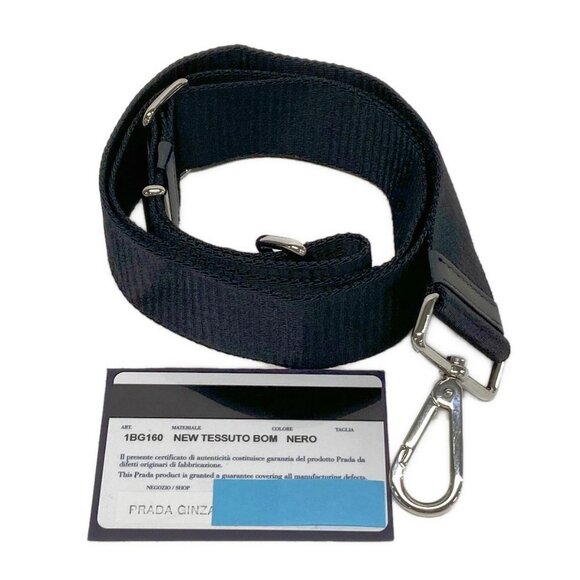 Auth PRADA - 1BG160 Black Nylon Leather Handbag - Picture 7 of 16